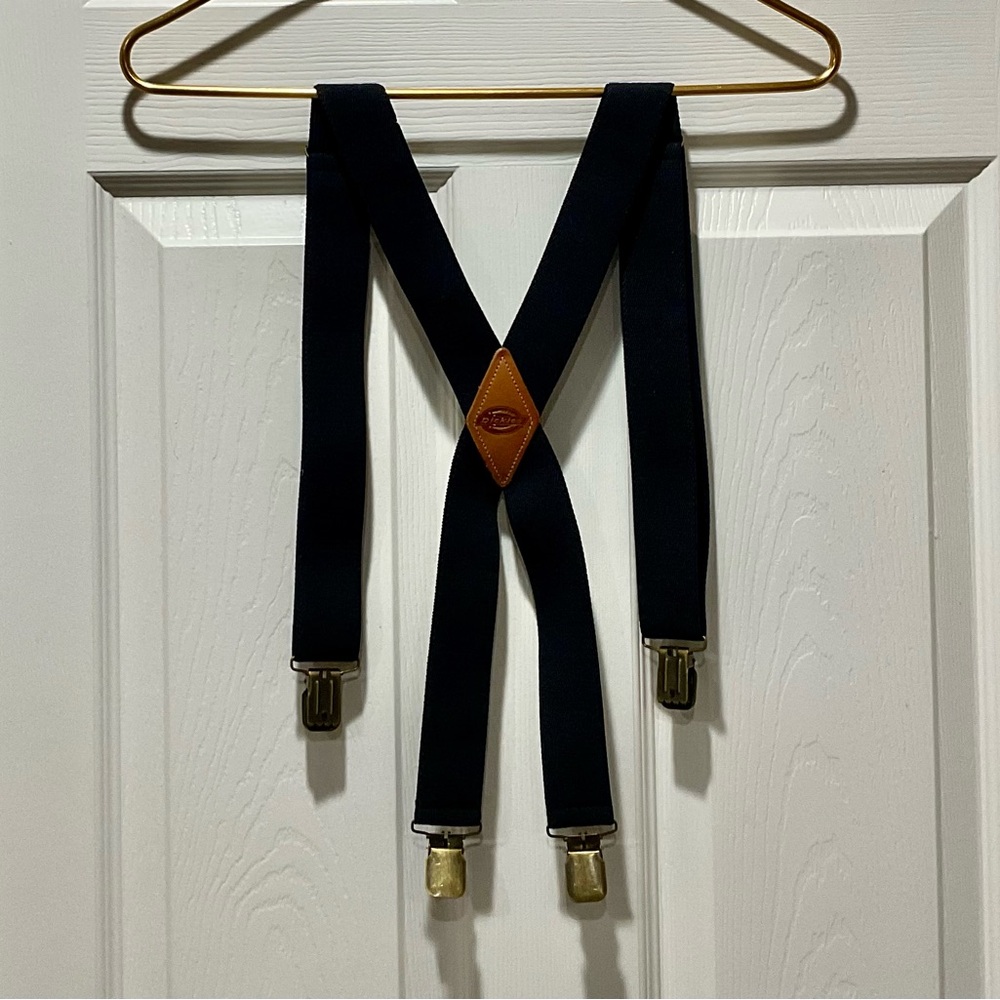 Dickies navy blue Suspenders with Brown Accent - Picture 4 of 7